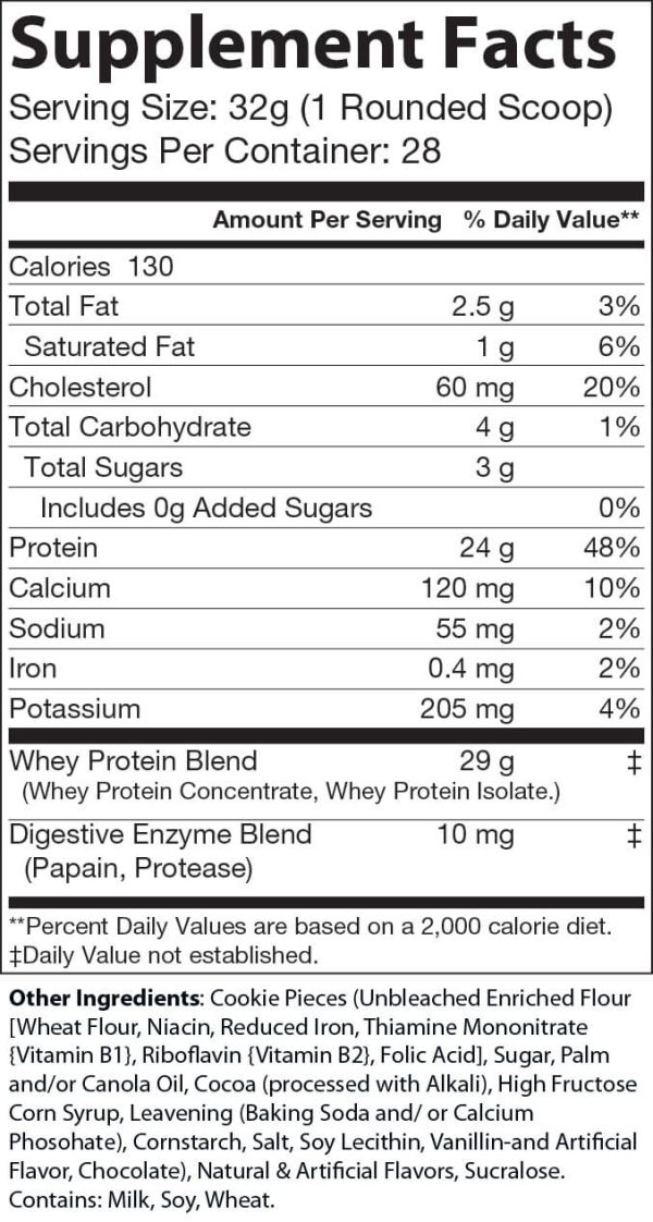 2lb Whey Cookies and Cream – 28 servings - Image 2