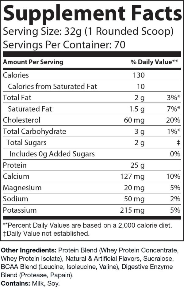 5lb Whey Protein Vanilla – 70 servings - Image 2