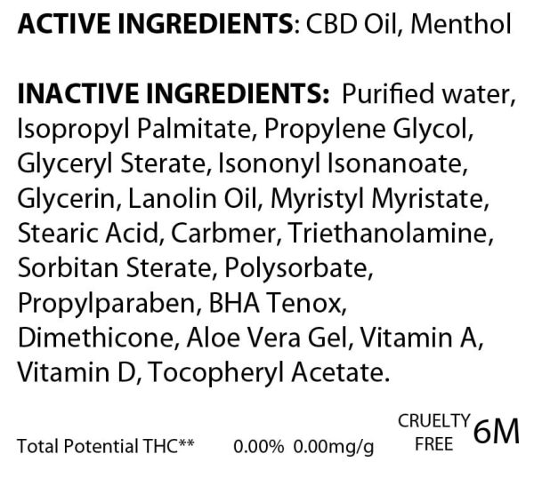 CBD Muscle Cream – Broad Spectrum 10mg (1oz) - Image 2