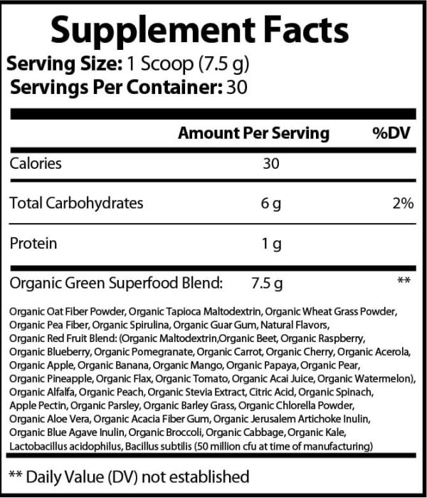 Organic Super Greens - Watermelon - Image 2